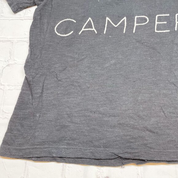 Joah Love Ziggy Happy Camper Kids Size 8 Embroidered Cotton Tee Black - Picture 3 of 5